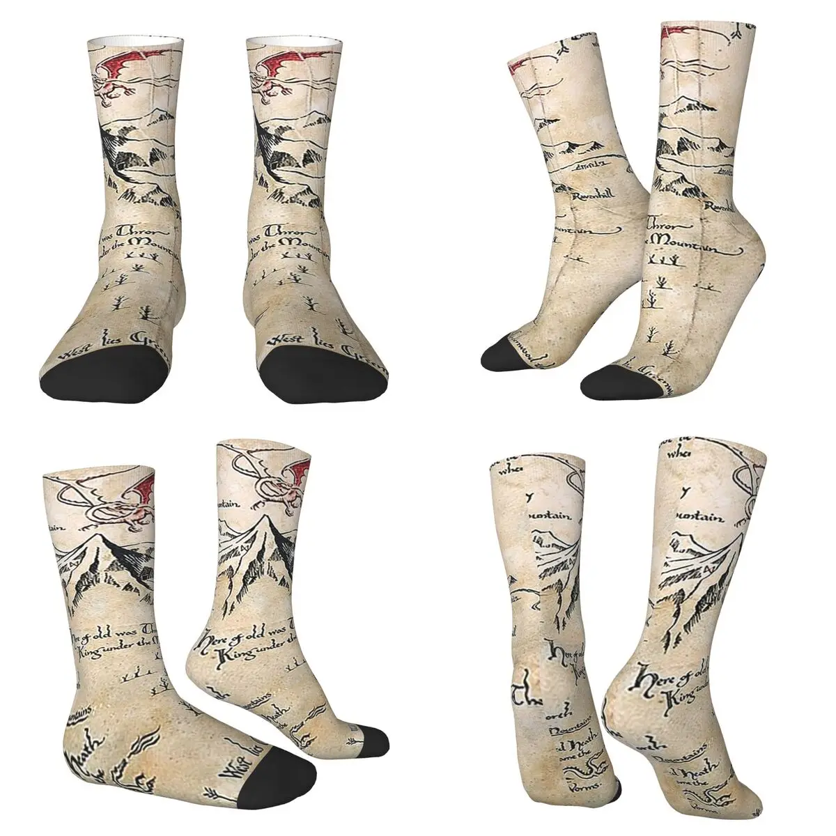 

Носки с дорожными картами, супер мягкие чулки в стиле Харадзюку, всесезонные длинные носки, аксессуары для мужчин и женщин, подарок на день рождения