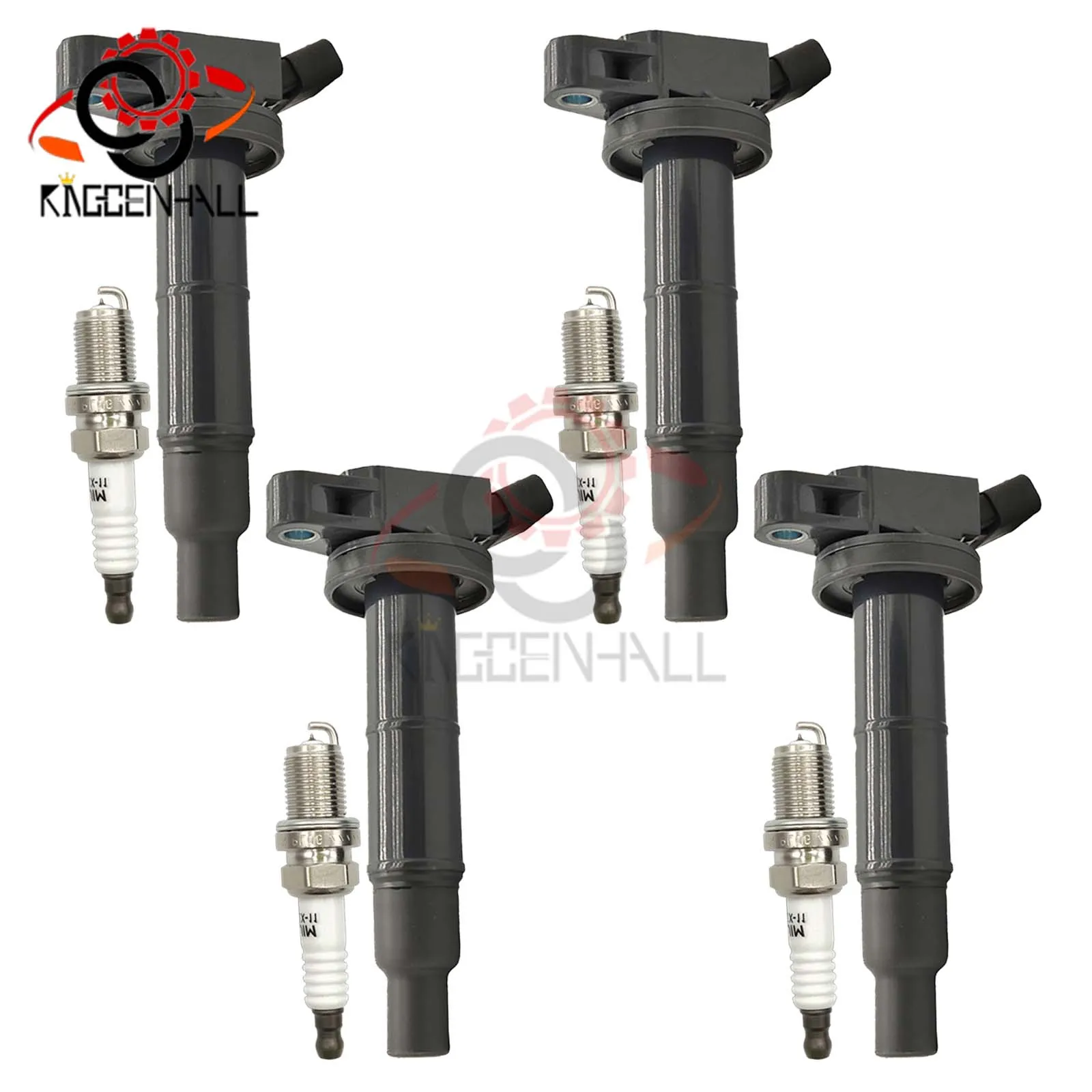 4Pcs IGNITION COIL+Spark Plug ASSY 90919 02243 90919-02244 For TOYOTA AVENSIS CAMRY RAV4 SOLARA COROLLA LEXUS ES240/35
