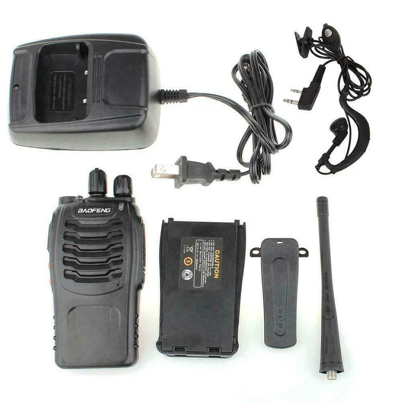 Baofeng BF-888S Walkie Talkie UHF 400 470MHz, tranceiver radio Ham dua arah jarak jauh untuk Hotel berburu luar ruangan