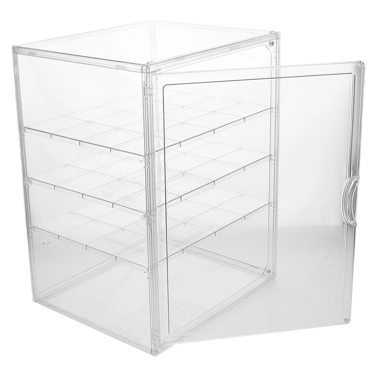 

Bakery Display Case Countertop Adjustable 4-Layer Clear Pastry Display Bread Box Transparent Kitchen Dessert Storage Container