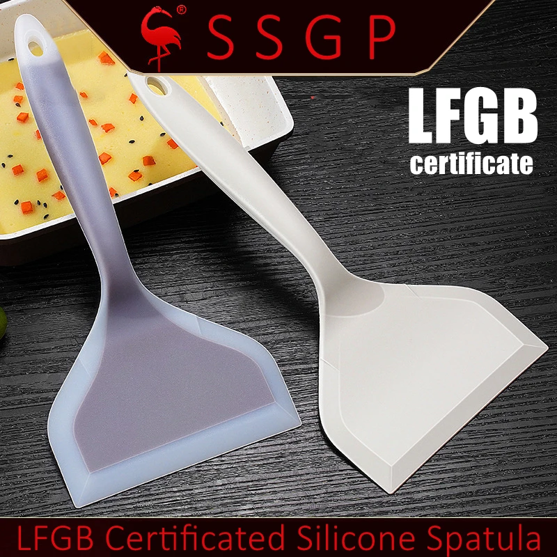 

LFGB Certificate Infant Safety Silicone Flapjack Shovel Widen Vegetable Stir Turner Egg Frying Bakeware Spatula Kitchen Fixture