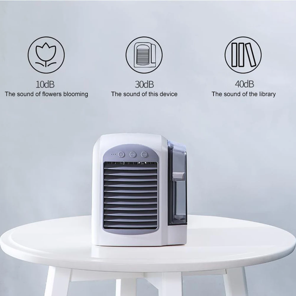 

3 Speeds Water-Cooled Air Conditioner Portable Air Chiller Personal Mini Air Cooler Air Cooling Machine for Bedroom Living Room