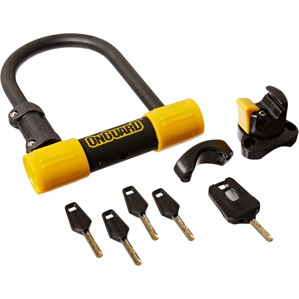 

Мини-двойной U-образный замок с дужкой из закаленной стали диаметром 11–13 мм, сердечником Z-цилиндра и кабелем длиной 4 фута — 185 м