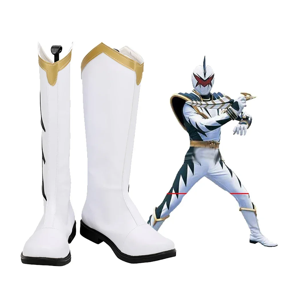 

Mikoto Nakadai Cosplay Boots — белые туфли Bakuryuu Sentai Abaranger, обувь Super Sentai, высокое качество