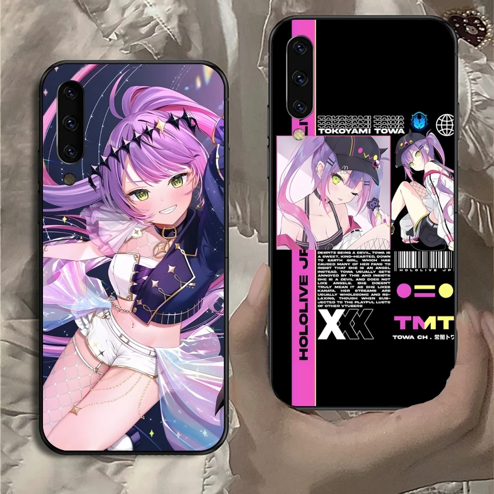 Coque de téléphone portable souple noire pour Samsung Note, 9, 10, 20, Plus, Pro, Ultra, J6, J5, J7, J8, Anime, Tokoyami, Towa