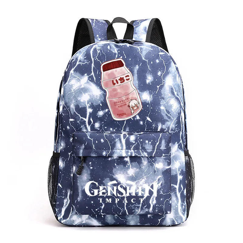 Mochilas escolares juveniles de Hip Hop Genshin Impact para estudiantes, mochilas para portátiles con estampado Oxford, bolsas de viaje divertidas impermeables para niños/niñas