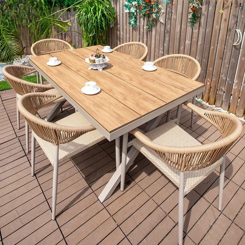 Outdoor tables and chairs courtyard villa leisure outdoor balcony rattan chair online celebrity waterproof and sun-proof garden