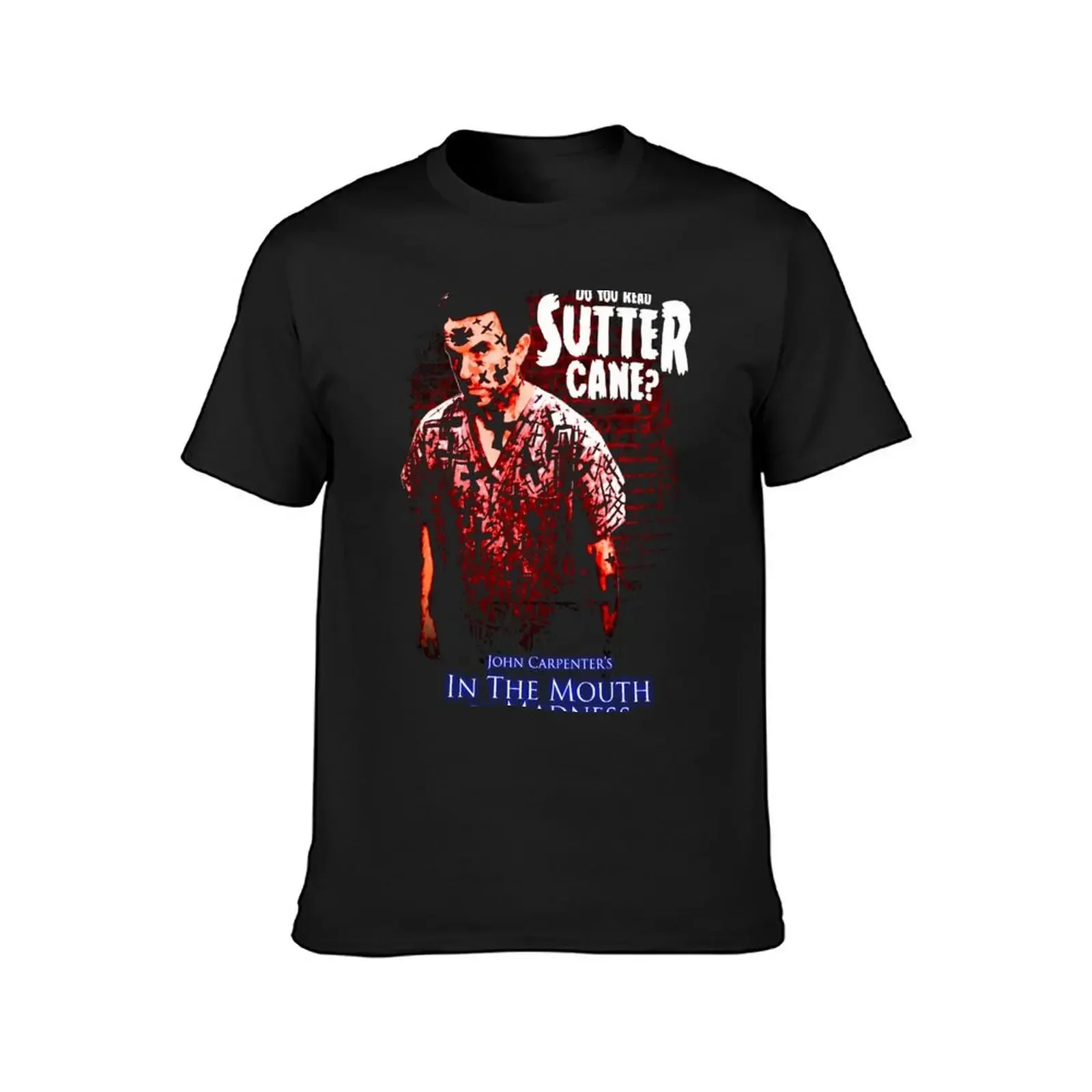 Sutter Cane John Carpenter Horror Movie T-Shirt street wear korean fashion mens t shirts top quality