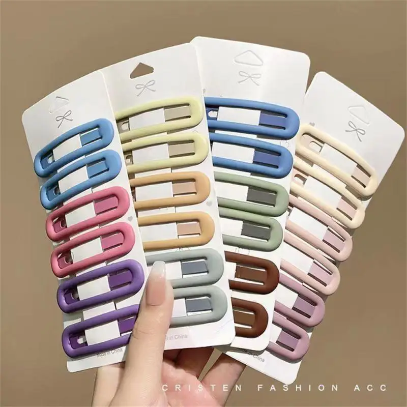 1~4SETS Fashion Headgear 6 Cards Hair Clip/side Clip Safe And Comfort 6 Card-packed Hair Clips Frosted Hair Accessories