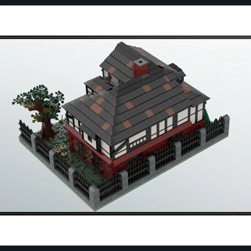 Novos blocos de construção moc, modelos de arquitetura medieval, mobiliário doméstico, brinquedos infantis, presentes, conjunto de montagem diy