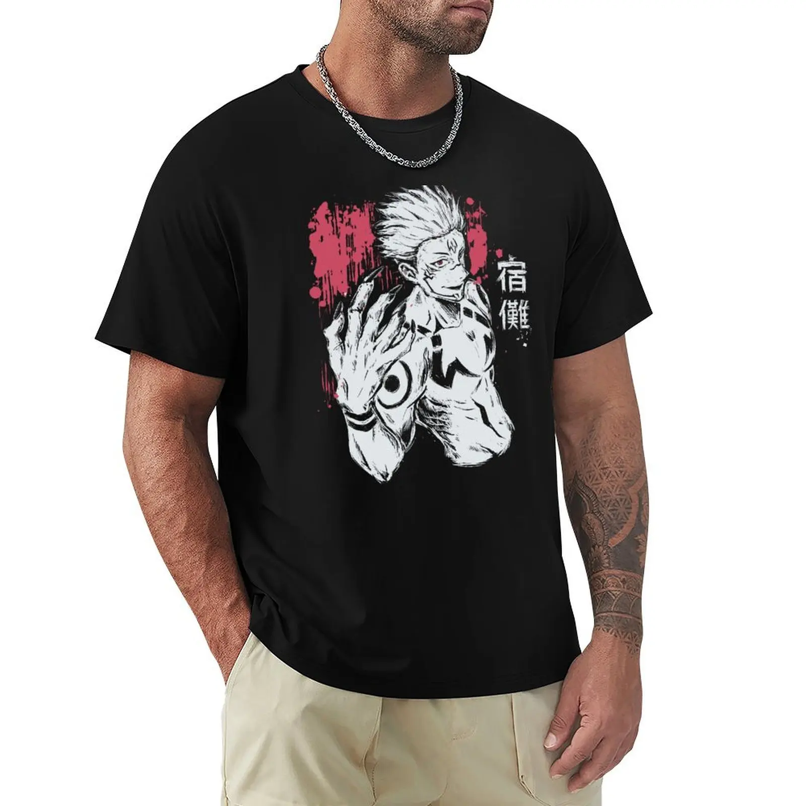 Ryomen Sukuna T-Shirt Big Size Short Sleeve Casual Top