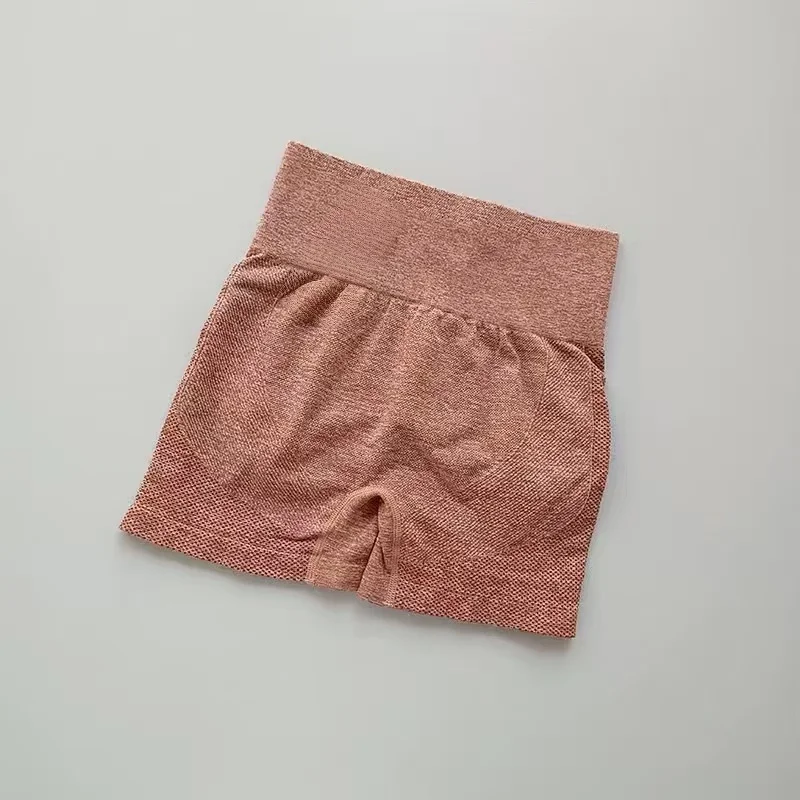 Nahtlose Yoga-Shorts mit hoher Taille und Po-Lift-Effekt für Damen, Anti-Exposition, schnelltrocknend, dehnbar, für Fitness, Radfahren und Workout – Detail 13