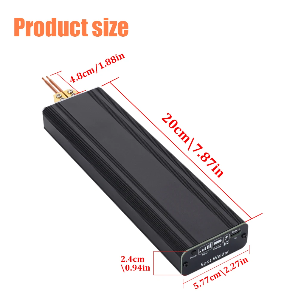 Портативный ручной аккумулятор для точечной сварки 18650, литиевая батарея, аппарат для точечной сварки никелевых листов, алюминиевая сварочная головка