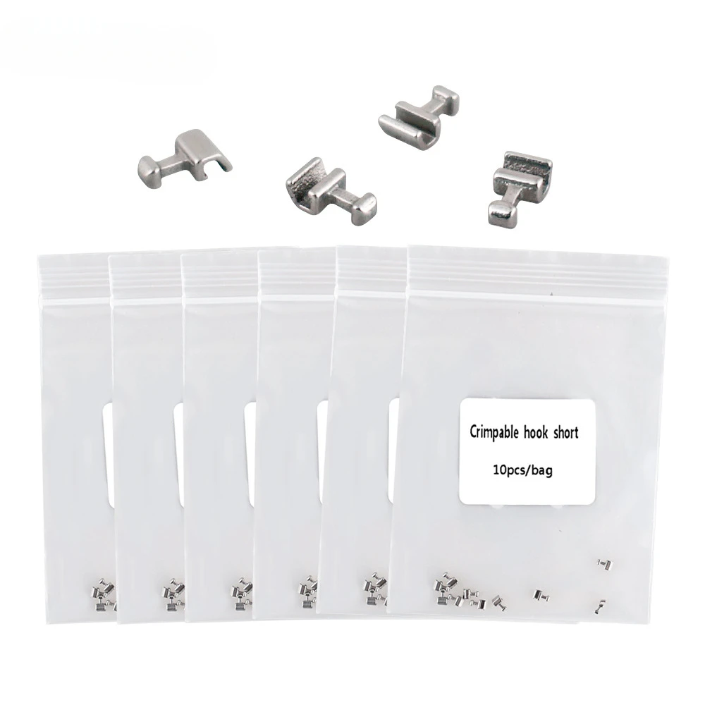

Orthodonti crimp hooks 10 per pack Free traction hooks for orthodonti supplies