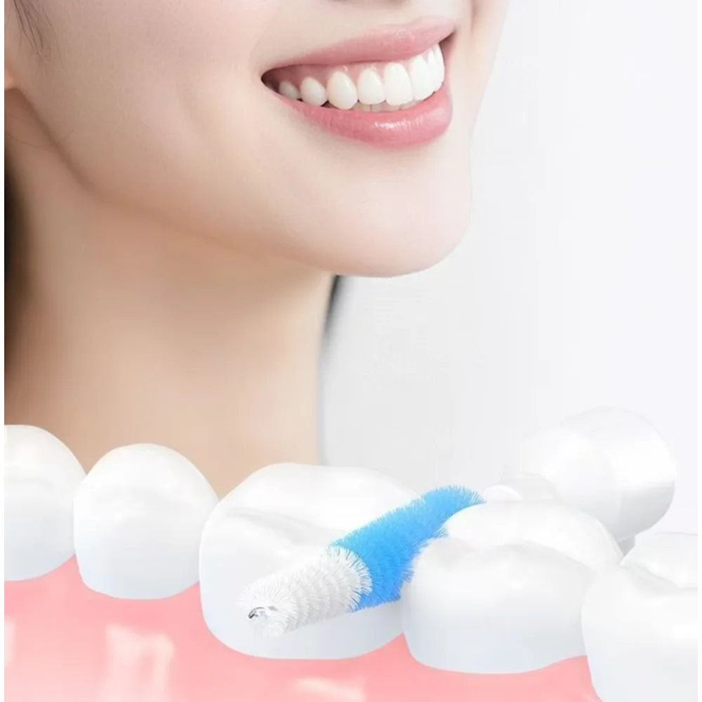 10Pcs/Bag Dentistry Interdental Brush L-Shape Dental Brushes Cleaning Between Teeth Oral Hygiene Care Tool For Adult Tooth Clean