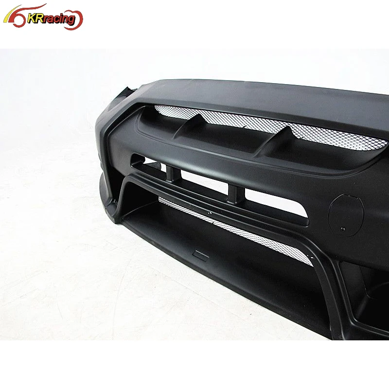 Vari Wide Style Car Glass Fiber Front Bumper With Carbon Fiber Front Lip For Nissan GTR R35 2008-2016