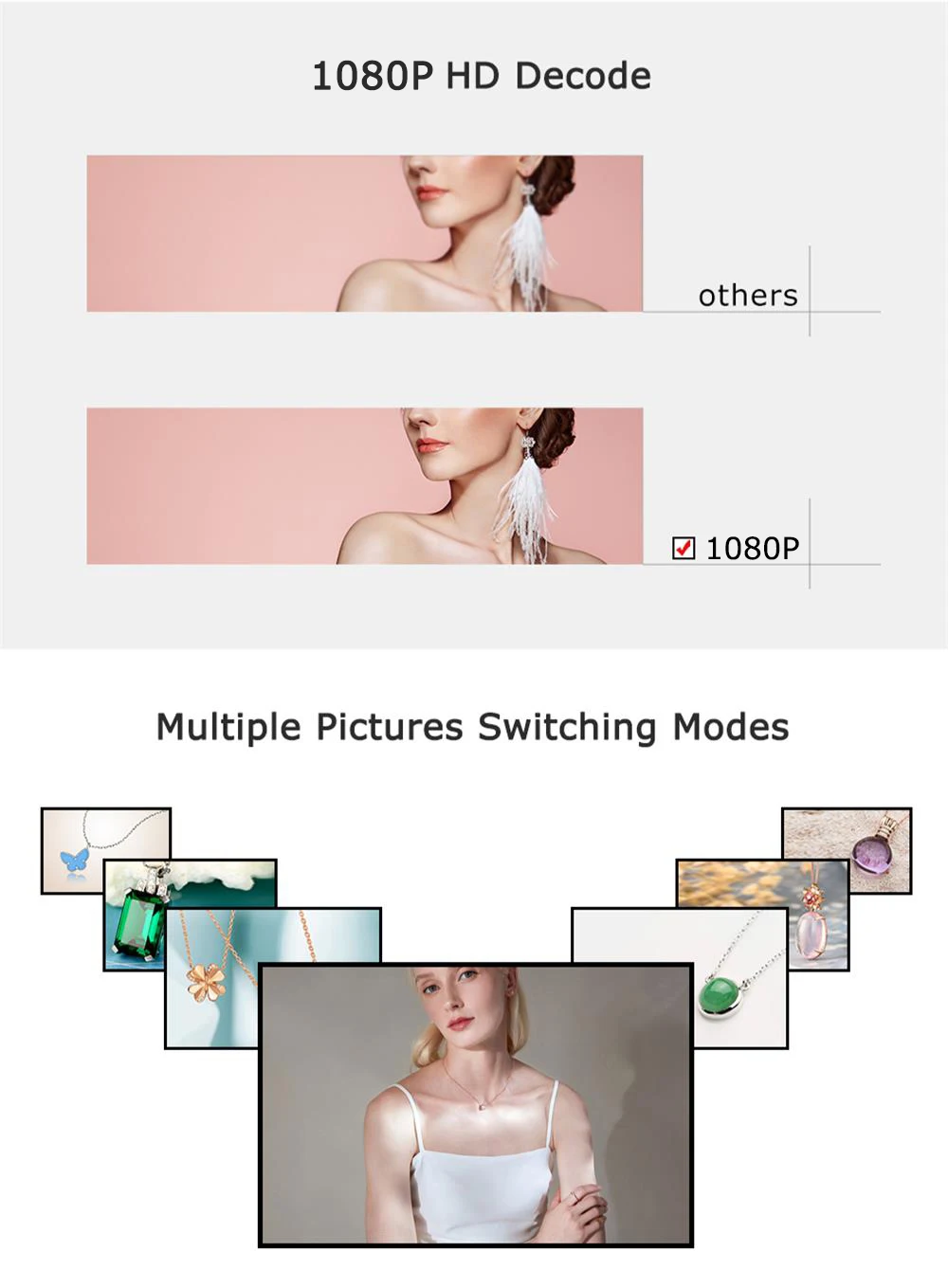 4K HD-MI Ausgang Audio-Video-Mediaplayer-Box mit BT-Kopfhörern zum Musikabspielen, Perfekte Darstellung der Klangqualität der Kopfhörer – Detail 3