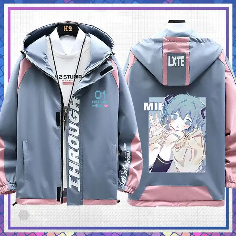 

Hatsune Miku MIKU мультфильм аниме Linkage периферийная куртка куртка осень и зима мужская и женская одежда Cos Painful Clothi