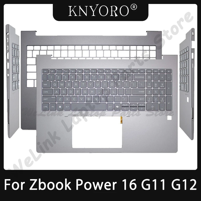 New Replace Keyboard For HP Zbook Power 16 G11 G12 ZHAN99 2024 Series Laptop Palmrest Upper Top Cover Case Backlit Keyboard Gray