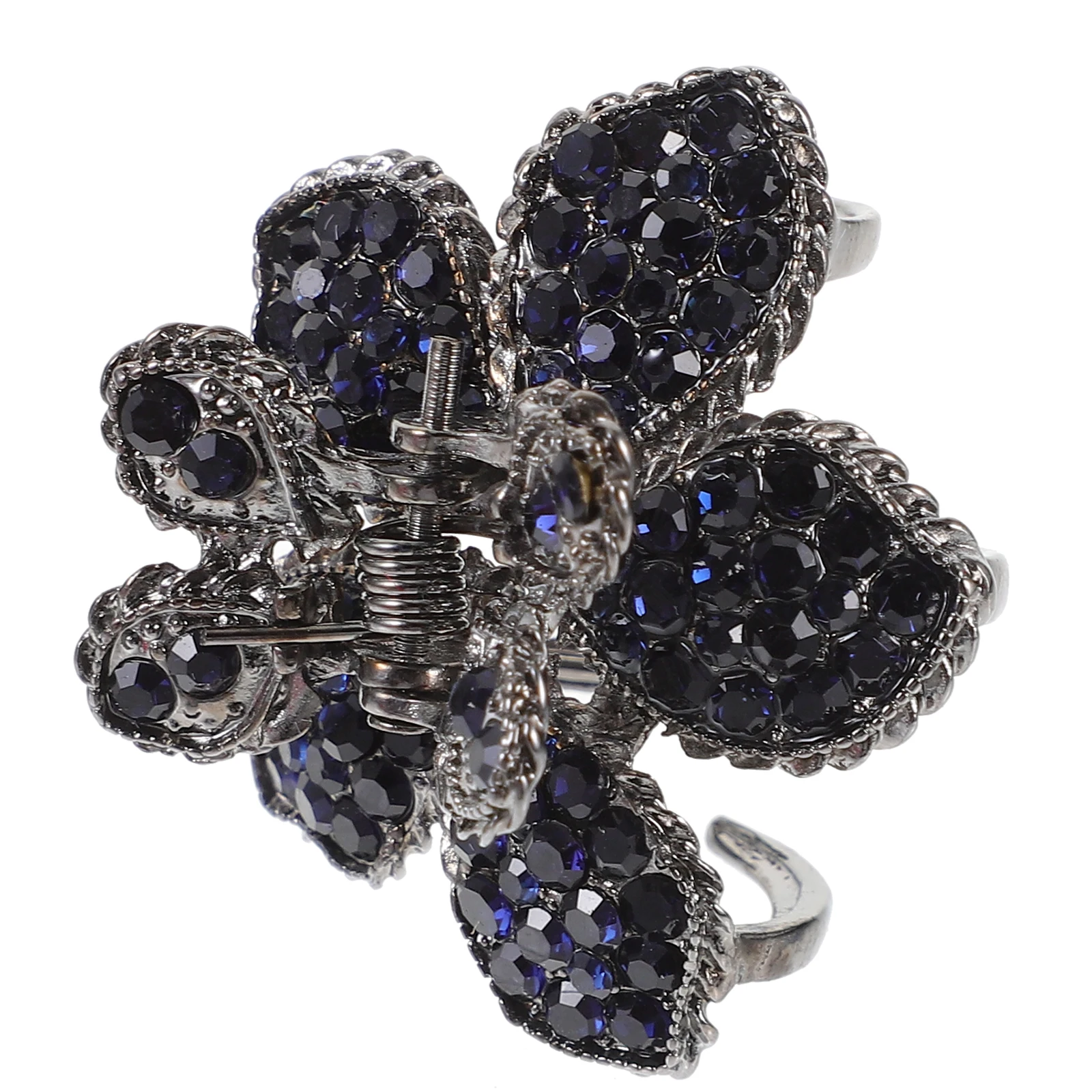 

Rhinestone Hair Claw Clip Women Ponytail Holder Bun Clip Flower Design Long Hair Accessories Secure Strong Grip Lightweight Easy
