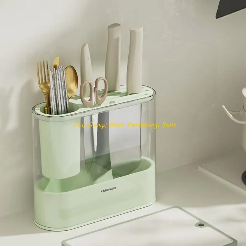

W8EA Storage Rack Chopstick Knife Holder Knife Storage Stand ABS Material for Kitchen
