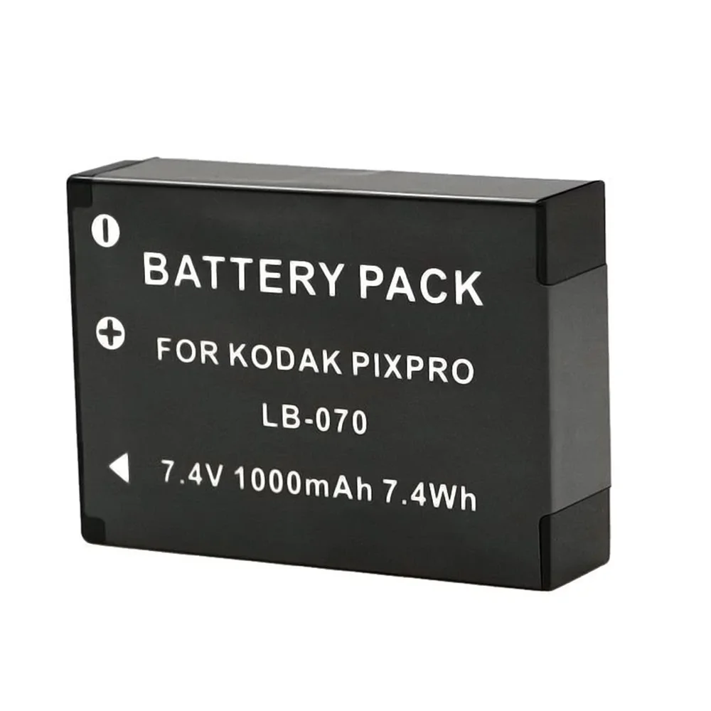 อะไหล่แบตเตอรี่ LB-070/ที่ชาร์จ USB สำหรับ Kodak Pixpro AZ651 AZ901 AZ901 Astro ซูม S1 S-1 MN67Z Minolta 20MP FHD MN67Z-BK