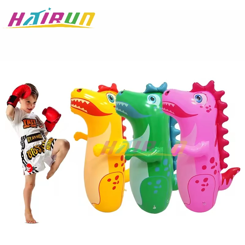 

Fun Inflatable Dinosaur Tumbler Boxing Toy Standing Punching Bag Children Games interaction inflatable model Boy's Birthday Gift