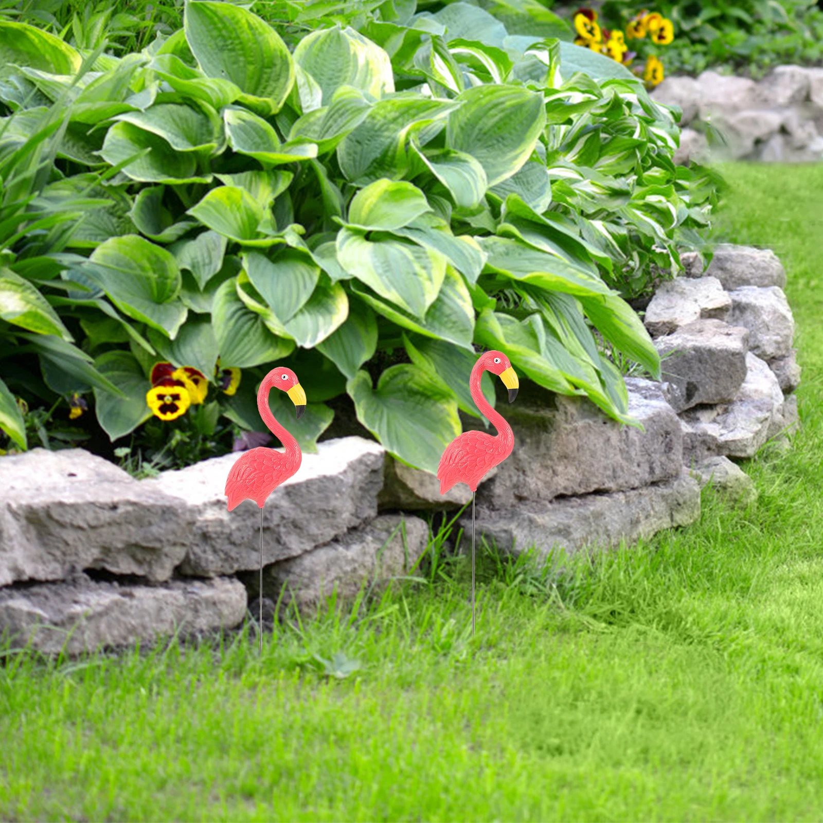 

Simulated Flamingo Ornaments Garden Animal Outdoor Lawn Decoration Decorations for