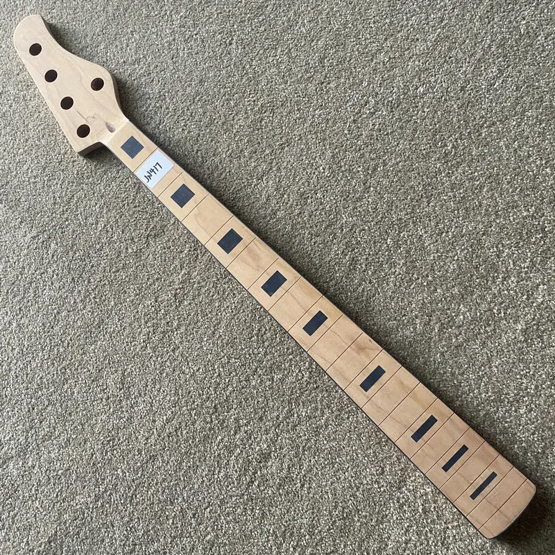 JN417 5 Strings Electric Bass Neck Semi Finishing Maple+Maple Unfinished DIY Bass Guitar Parts 20 Frets Custom Order