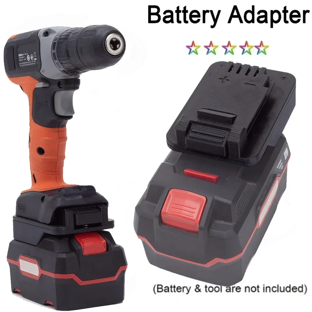 Adaptador para Bateria de Lítio Lidl Parkside X20v Team Convert para Black Mais Decker 20v Acessórios para Ferramentas de Furadeira Elétrica sem Bateria