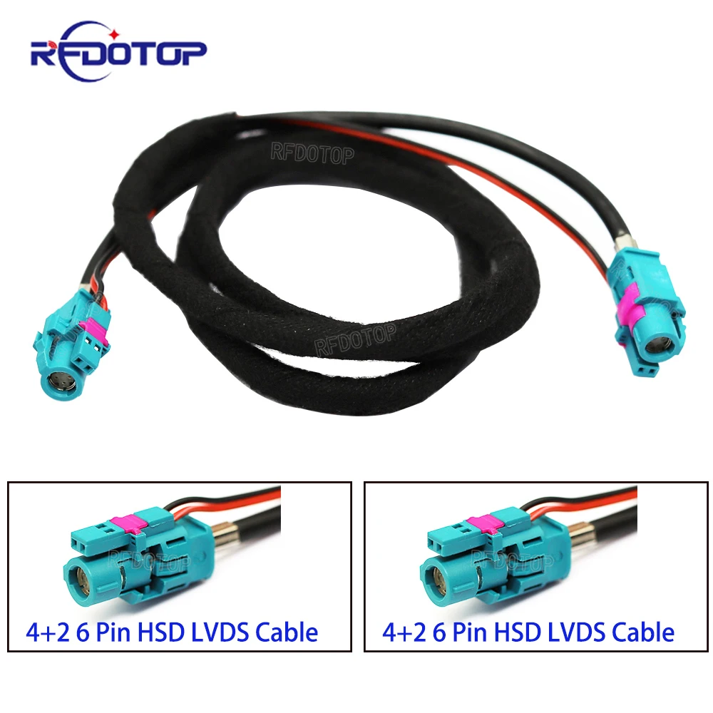 

4+2 Pin HSD Cable Code Z 6 Pin Female to Female Jack Connector High Speed DataTransmission Harness Wire LVDS Cable 0.1m-10m