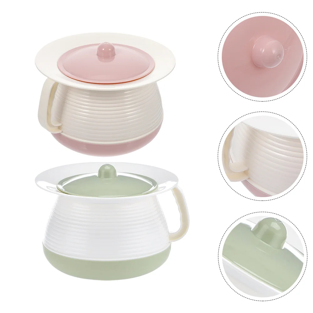 2 قطعة من البلاستيك السميك، وعاء غرفة محمول، حاوية مبولة عملية، متينة وخفيفة الوزن، مدمجة، ألوان متنوعة #3