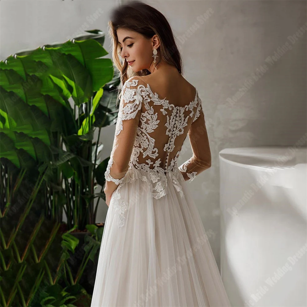 Elegant Off The Shoulder Women Wedding Dresses Sexy A-Line V-Neck Princess Bridal Gowns Engagement Gathering Vestidos De Novias