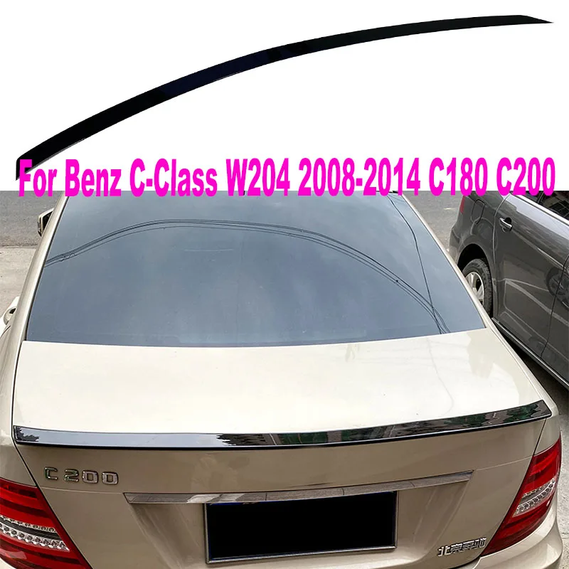 Applicable to Benz C- Class W204 C180 C200 2008-2014 Four-Door Car Version Tail Spoiler Modification