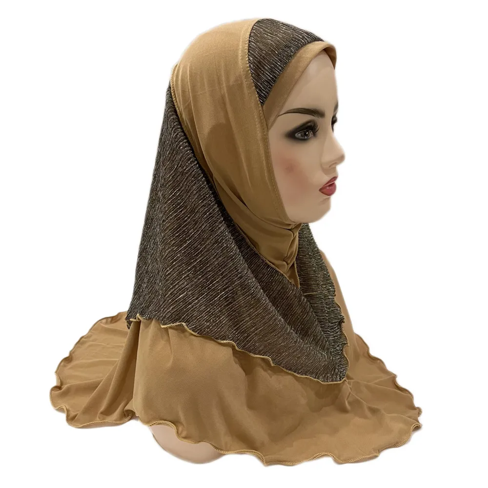 

New Muslim Women Turban Pull On Ready Instant Hijab One Piece Amira Scarf Shawls Prayer Headscarf Arabic Full Cover Wrap Mujer