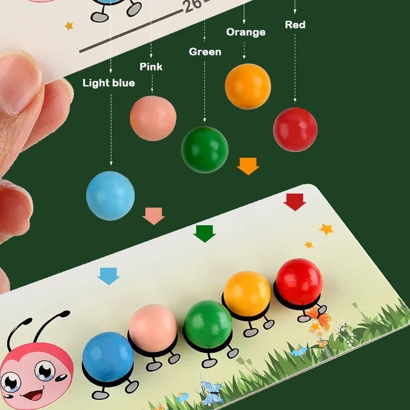 Jouets de perles à Clip, tri des couleurs, cadeaux éducatifs d'apprentissage préscolaire Montessori, motricité Fine pour enfants d'âge préscolaire