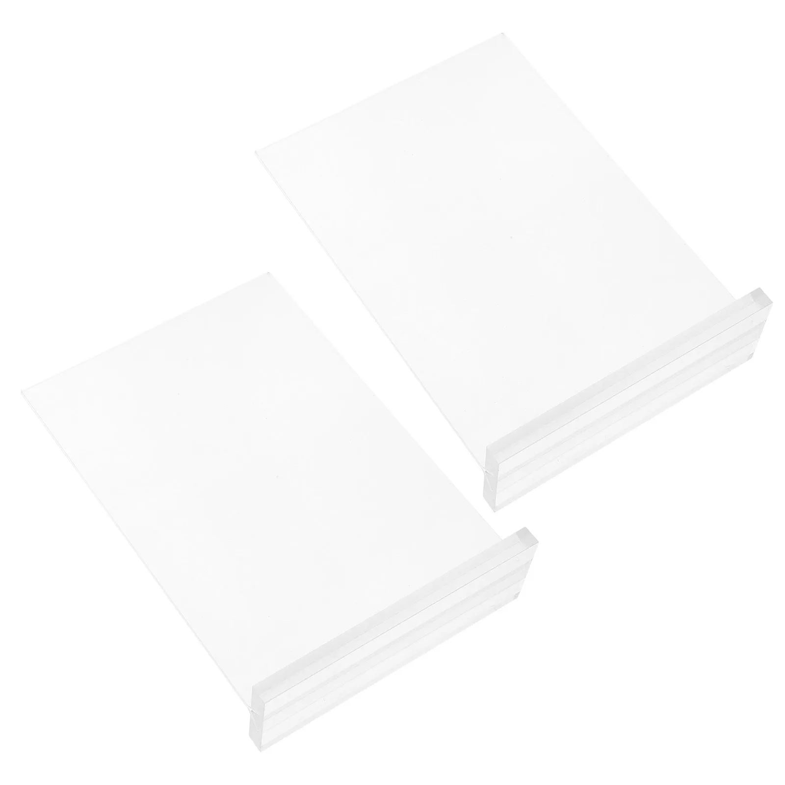 

2pcs Clear A6 T Shape Table Sign Stand Double Sided Acrylic Display Holder For Menu Flyer Poster Card Store Restaurant Office