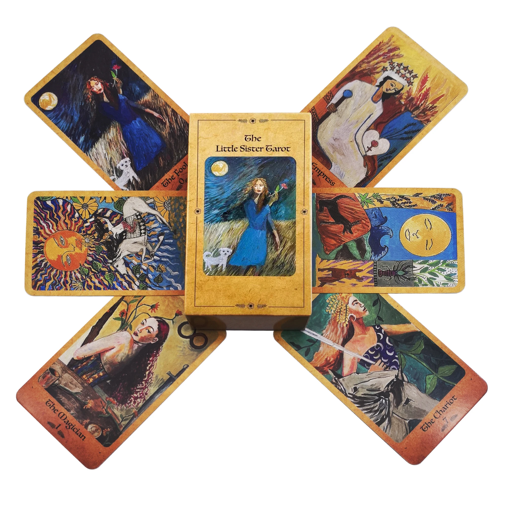 

Tarot Little Sister Cards Board Game Deck Divination Oracle Cards English Vision Fortune Telling Family Party Game Edition gift