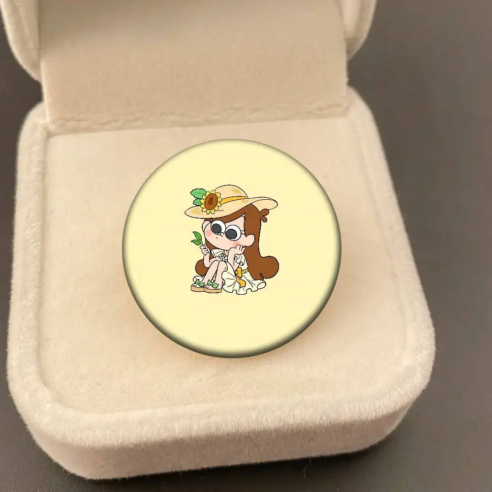 مابل P-Pines دبابيس الإبداعية مضحك وجه مبتسم جولة المفاجئة في بروش شارة ظهره قبعة اكسسوارات مجوهرات هدايا #3