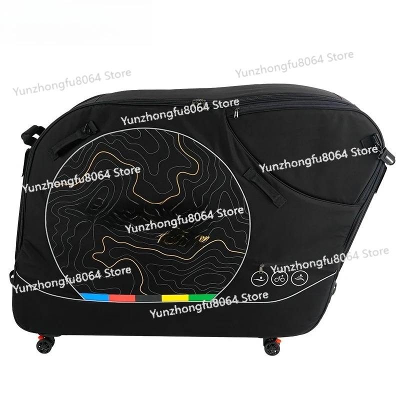 

Bicycle Travel Bag with Aluminum Stand | No Handlebar/Pedal Removal Bag | Shock-Absorbing Wheel | Bike Bag Transport Case