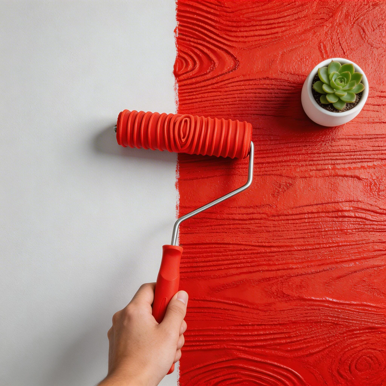 Wood Graining Tool Fake Wood Grain Roller Painting Tool DIY Rubber Graining Tool Paint Look Like Wood Wall Room Art Paint Decor