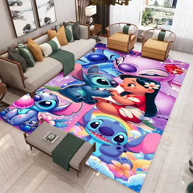 Cute cartoon Lilo&Stitch printed carpet kitchen mats Non -slip carpet outdoor carpets area rug bedroom decor birthday gift