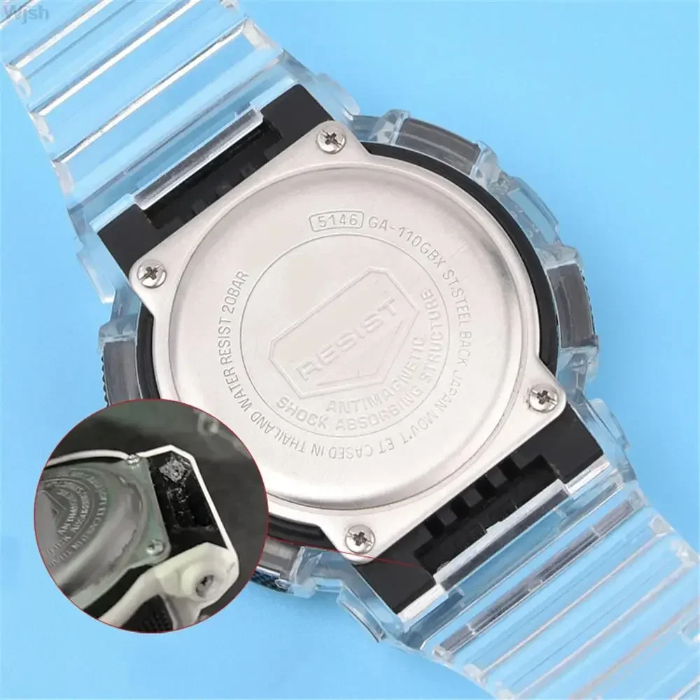 TPU Resin Case Strap for Casio G-SHOCK GA-100 GA-110 110GB GA-120/140 GD-100/110/120 GLS-100 GAX-100 Silicone Sport Band Bezel