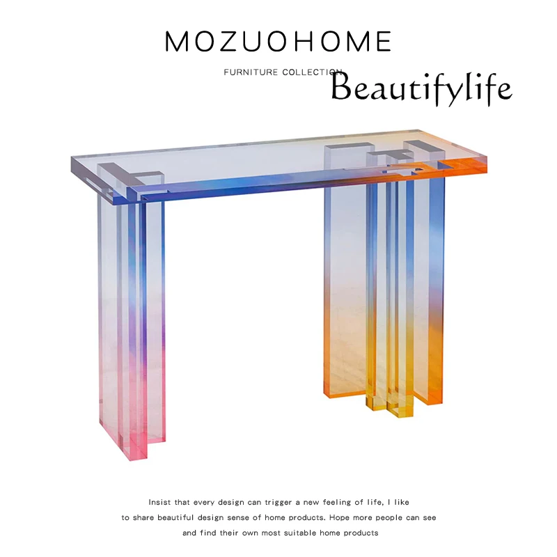 Nordic designers enter the entrance table simple against the wall and gradually change the acrylic decorative entrance table