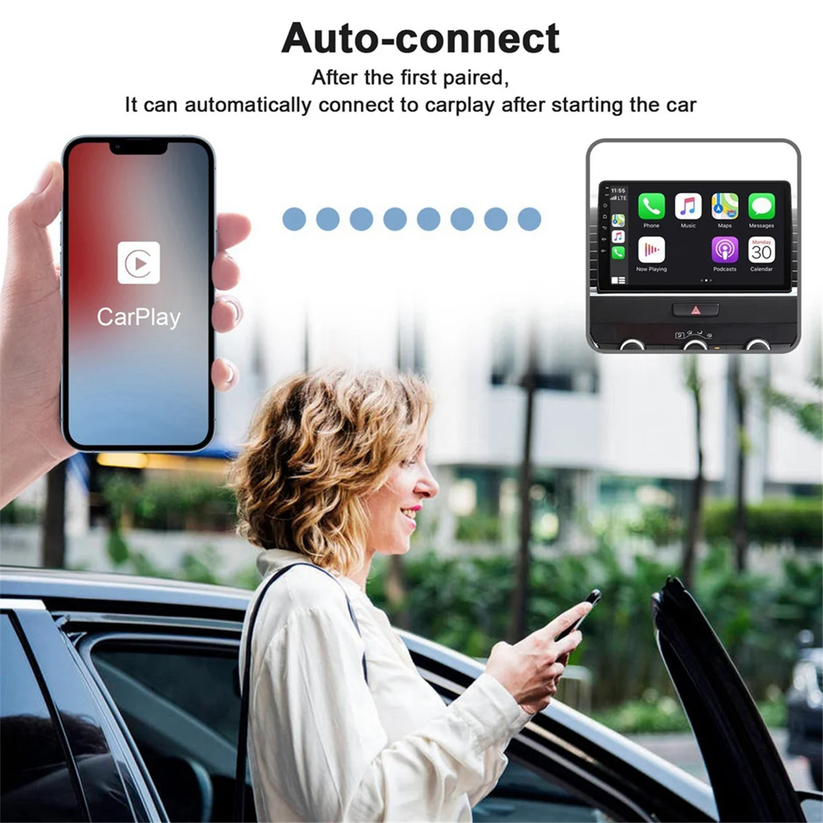 2 in 1 Wireless Carplay Auto Adapter, Fast Carplay Wireless Adapter Convert Wired to Wireless Carplay for Wireless