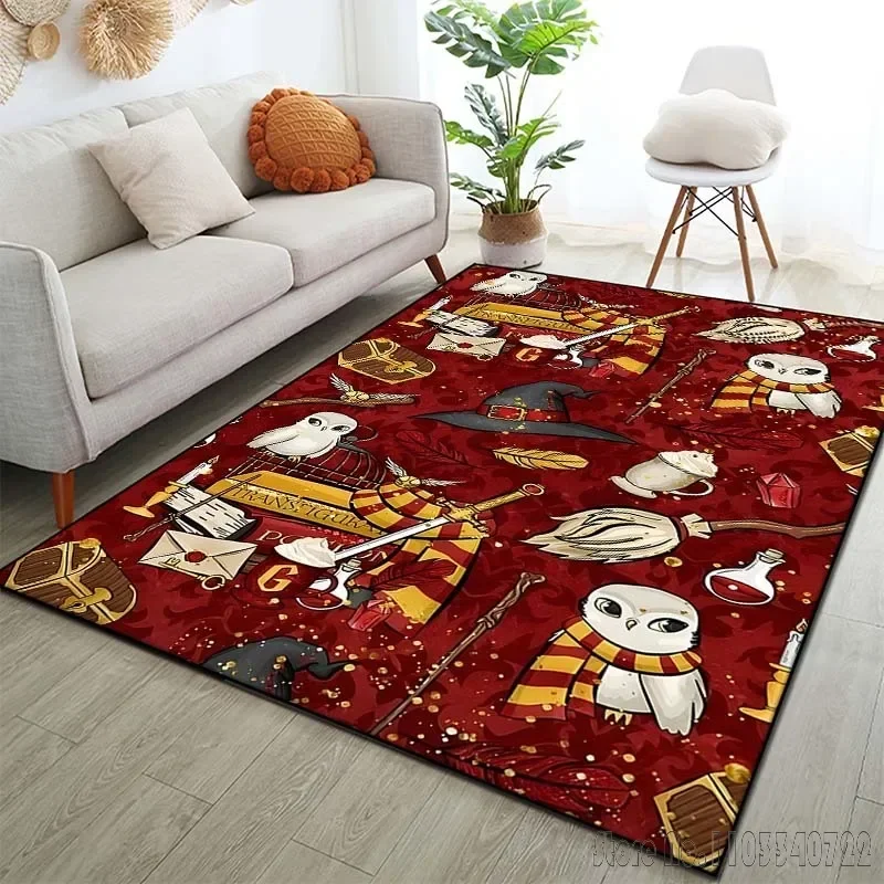 

Magic Academy Props Magic Hat Wand Pattern Rug Carpet for Living Room Bathroom Mat Creative Doormat Carpet for Bedroom