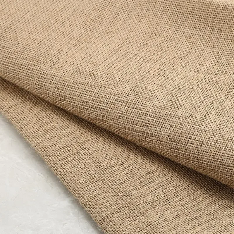 Jute Fabric High Density By The Meter for Bags Curtains Tablecloth Dust Covers Upholstery Diy Sewing Breathable Fine Soft Cloth