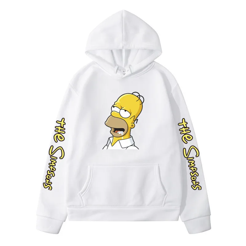 New The Simpsons Hoodie Anime Neighborhood Men\'s Outdoor Casual Long-sleeved Sweater Fashionable Personalized Hooded Sweatshirt