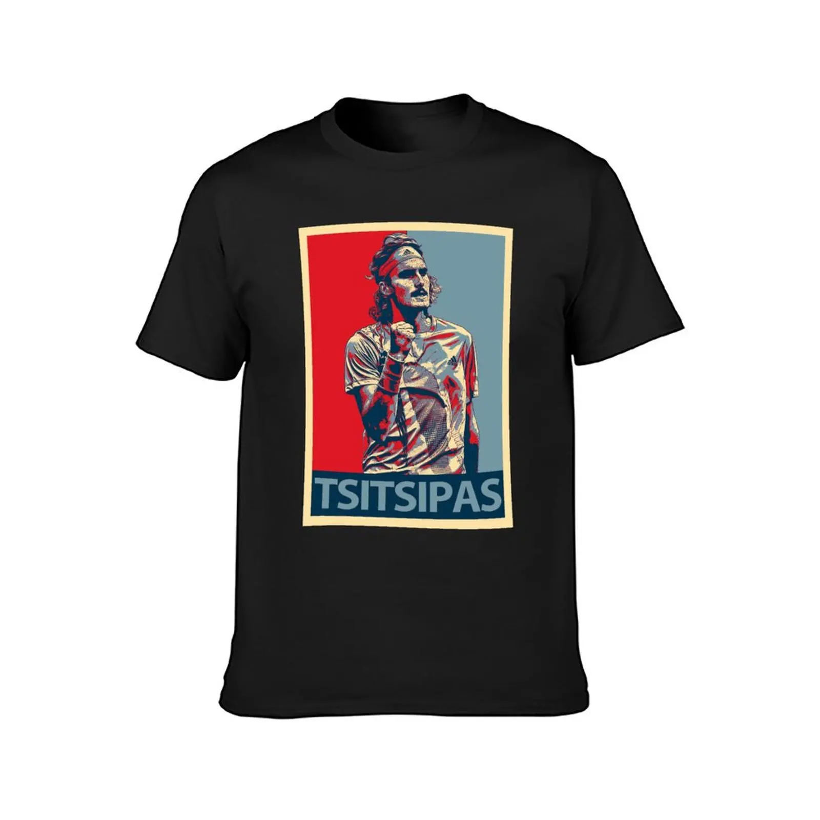 stefanos tsitsipas T-Shirt graphics vintage T-shirts for men cotton