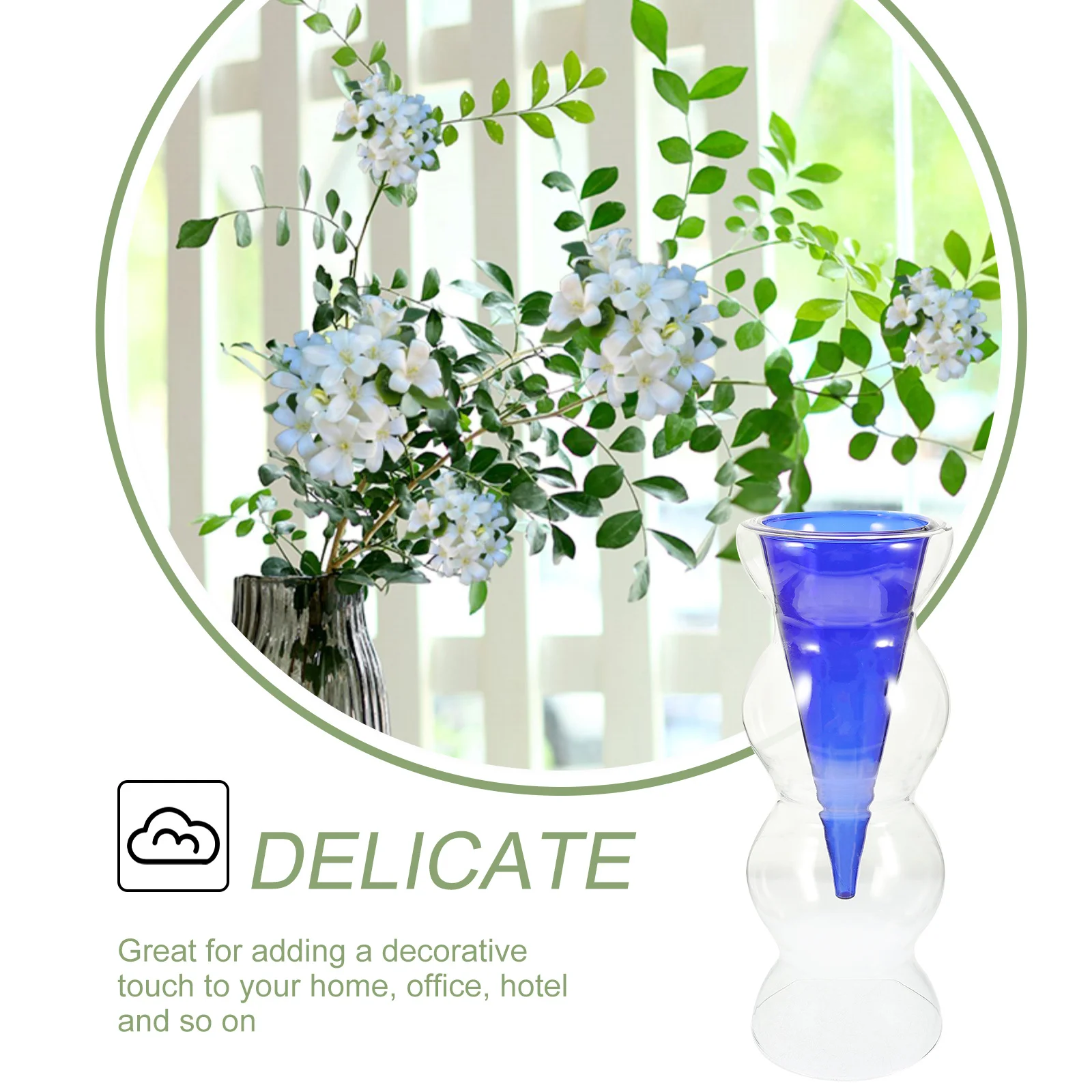 

Double Walled Transparent Glass Vase Simple Design Indoor Hydroponic Flower Vase Table Centerpiece Decorative Home Desk Planter